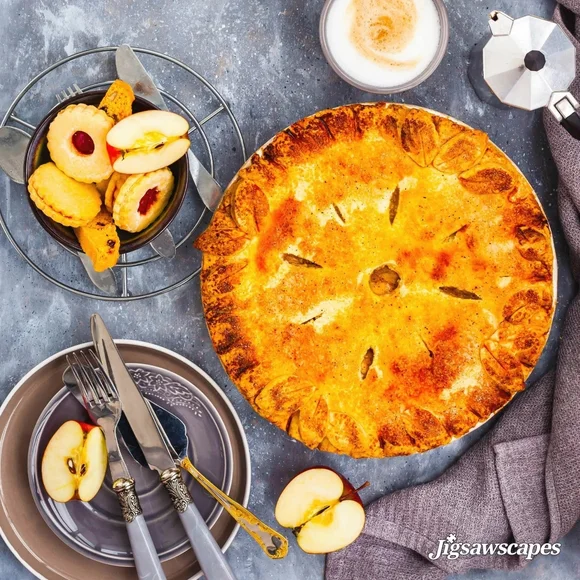 Baked Apple Pie Handmade Brown And Gold Wax Melt Bars, Pack Of 2 - Picture 5 of 5